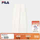 FILA 斐樂(lè )官方女士針織長(cháng)褲2026春季新款時(shí)尚簡(jiǎn)約基礎休閑微喇褲 云菇白-WT S 160/62A/S