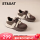 星期六厚底德訓鞋女鞋2026新款冬季加絨阿甘鞋子女百搭老爹鞋鞋運動(dòng)鞋女 咖啡色 37 (235mm) 標準碼
