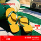 havaianas哈唯納Brasil Logo巴西元素夾腳人字拖夏情侶拖鞋 1740-流行黃色 41-42 巴西碼