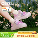 OETZI丑萌鞋女厚底果凍鞋低幫鞋帆布鞋 ins小眾設計款 粉紫色T23340105 39