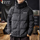 啄木鳥(niǎo)（TUCANO）白鴨絨羽絨服男士連帽冬季2026新款大碼簡(jiǎn)約短款春秋加厚保暖外套 黑色 L 【推薦120-140斤】
