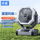倍量（Doublepow）充電風(fēng)扇20000毫安時(shí)大容量長(cháng)續航戶(hù)外露營(yíng)搖頭小風(fēng)扇-8705B灰色