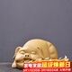 瓷牌茗 創(chuàng  )意紫砂茶寵擺件可養生肖小豬茶盤(pán)茶臺茶玩茶具茶道茶藝配件 段泥（福運）幸福小豬茶寵