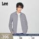 Lee商場(chǎng)同款25新品舒適版翻領(lǐng)格紋101+深藏青色男長(cháng)袖襯衫休閑潮 深藏青色 L