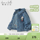 戴維貝拉（DAVE＆BELLA）春裝新款女童牛仔外套洋氣兒童長(cháng)袖上衣小童開(kāi)衫女寶寶衣服 牛仔藍【現貨】 100 cm（建議身高90-100cm）