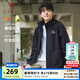 駱駝（CAMEL）硬殼鋒衣男新款單層加絨防潑中性復古運動(dòng)登山服女 C34CW04626A，幻影黑 ，中性 L