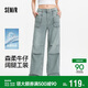 森馬（Semir）森柔|牛仔褲女夏抽繩工裝褲涼感寬松風(fēng)街頭闊腿長(cháng)褲103325124007