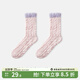 嫚熙（EMXEE）半邊絨熊貓月子襪孕婦秋冬毛絨地板襪防風(fēng)保暖坐月子必用品女 【7A抗菌防螨 防靜電】薔薇粉 均碼