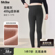 MsShe超柔絨加大碼女裝冬裝胖mm玻尿酸高彈打底褲外穿不掉襠褲襪 400g細條絨玻尿酸、顯瘦深灰色現貨 2XL 適合120-180斤