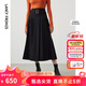 朗姿法式氣質(zhì)曠野美拉德百褶裙冬季新款顯瘦裙子職業(yè)中長(cháng)款半身裙女 黑色 S