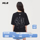 MLB官方 男女情侶大logo運動(dòng)休閑短袖圓領(lǐng)時(shí)尚T恤夏季新款TST01 紐約洋基隊/黑色 L