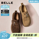 百麗（Belle）復古勃肯鞋女2026春季新款商場(chǎng)款厚底流蘇JK樂(lè )福鞋E8N1DAM6預售 咖色-單里 36 (230mm)