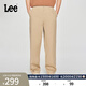 Lee日常經(jīng)典舒適直筒字母Logo織標男士日常休閑布褲潮流LMB0099 卡其色 33
