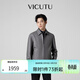 威可多（VICUTU）男士皮衣秋季舒適御寒外套商務(wù)休閑百搭灰色皮夾克男 云霧灰 XL