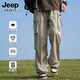 JEEP SPIRIT吉普美式工裝褲男春夏季戶(hù)外沖鋒休閑褲直筒寬松長(cháng)褲 卡其 XL