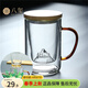 八璽（BAXI）耐熱玻璃杯茶水分離辦公室茶杯家用帶茶濾水杯泡茶杯子可加熱茶具 觀(guān)山杯（三件套） 450ml 1只 簡(jiǎn)約茶水分離辦公室玻璃杯