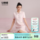 LIME FLARE朗姿/萊茵小香風(fēng)連衣裙Miu風(fēng)淡粉色新款魚(yú)尾下擺裙場(chǎng)合裙 淡粉色 M