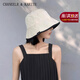 CHANEELR & KARITH防曬帽漁夫帽子2026新款遮陽(yáng)雙面太陽(yáng)盆帽生日小眾禮物送女友老婆 黑色 米 均碼