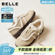 百麗（Belle）復古絨絨毛邊毛毛鞋女冬季新款加絨保暖休閑鞋B2841DM5 杏色 38 (240mm)
