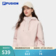 FILA FUSION斐樂(lè )潮牌女子連帽衛衣冬季新款休閑寬松針織上衣 桃妖妖粉-PK M 165/84A/M