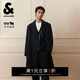 杰克·瓊斯（JACK&JONES） 秋冬季男裝呢子大衣上衣保暖外套寬松平駁領(lǐng)雙排紐扣男士