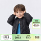 巴拉巴拉童裝兒童羽絨服寶寶男童女童年冬季輕薄外套保暖時(shí)尚潮流 黑色-襯衫領(lǐng)-208424107107 160 CM