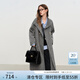 范思藍恩立領(lǐng)雙排扣氣質(zhì)雙面呢大衣女2025冬裝新款保暖外套4188 奶花灰 S