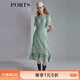 PORTS 寶姿女裝短袖長(cháng)連衣裙SM8D004MPP012 綠色 M (6)