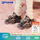 FILA FUSION斐樂(lè )潮牌女鞋BIANCO厚底潮鞋2024冬新款硬糖鞋跑步鞋 鍛鐵灰/黑舞鞋-FT 37.5