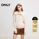ONLY2025秋季新款優(yōu)雅淑女風(fēng)含綿羊毛寬松翻領(lǐng)針織衫女|125113037 A01 古董白色 S (160) 80A