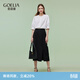 歌莉婭職場(chǎng)一整套ootd穿搭女夏2025超火裙子套裝兩件套1E2LAB910 03W本白 M