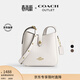 蔻馳（COACH）【專(zhuān)享直降】奧萊女士女包HADLEY 20號迷你多功能斜挎包單肩包 IM/粉筆白色