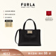 芙拉（FURLA）【禮物】1927牛皮中號女士上班休閑通勤大容量手提包托特包 黑色