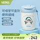 膳魔師（THERMOS）保溫杯貓福珊迪系列大容量可愛(ài)便攜雙飲咖啡杯帶茶漏桌面把手杯 藍白冰激凌杯 380ml
