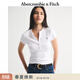 Abercrombie & Fitch經(jīng)典小麋鹿圖案美式復古亨利領(lǐng)打底短袖T恤26春女裝139-6161 白色 XS (160/84A)