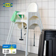 宜家（IKEA）【熱銷(xiāo)套組】ANTILOP 安迪洛 高腳椅寶寶餐椅兒童餐椅圍兜組合套 藍灰色高腳椅（不帶桌板）+綠色圍嘴