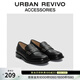 URBAN REVIVO冬季新款女學(xué)院風(fēng)馬克線(xiàn)樂(lè )福單鞋UAYS50104 黑色 38