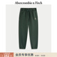 Abercrombie & Fitch美式百搭抓絨LOGO束腳運動(dòng)衛褲長(cháng)褲25秋冬新款男裝134-5147 綠色 M (180/80A)