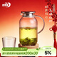 青蘋(píng)果高硼硅耐熱玻璃水壺1.6L 可明火直燒冷水壺花茶壺泡茶圍爐煮茶壺