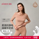 愛(ài)慕【牛奶系】保暖內衣女莫代爾含牛奶蛋白纖維圓領(lǐng)保暖秋衣秋褲 保暖上衣-茶褐色 S (160)