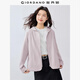 佐丹奴休閑外套女新款弧形口袋連帽插肩拉鏈運動(dòng)衛衣開(kāi)衫05375462