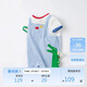 davebella戴維貝拉嬰兒衣服新生兒連體衣初生寶寶爬爬服哈衣夏季棉質(zhì)薄款男DB17261藍白條紋90cm