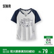 森馬（Semir）涼感T|短袖T恤女夏短款印花緊身插肩袖2026顯瘦衣服109326100016