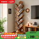 家逸實(shí)木樹(shù)形書(shū)架落地置物架客廳一體靠墻轉角書(shū)架創(chuàng  )意書(shū)柜多層收納架