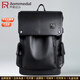 羅梅達爾（Rommedal）雙肩包男高檔背包大容量休閑商務(wù)電腦包旅行包時(shí)尚雙肩包男士書(shū)包 黑色拉鏈【京倉次日達】43*30*16CM