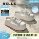 百麗（Belle）透氣網(wǎng)面包頭拖鞋女商場(chǎng)同款厚底休閑拖鞋D9L1DBH5 白色 36 (230mm)
