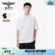 BOY LONDON春夏男女同款POLO衫黑色字母暗紋提花短袖T恤N01915 米白色 M