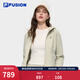 FILA FUSION斐樂(lè )潮牌針織連帽外套女冬新款時(shí)尚休閑修身上衣 蜜餞卡其-LK M 165/84A/M
