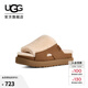 UGG秋季新款女士時(shí)尚舒適厚底露趾休閑簡(jiǎn)約懶人毛毛鞋 1174551 NCHS | 自然白色/栗色 37