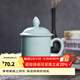 龍泉青瓷茶杯辦公杯陶瓷茶具家用喝茶杯純手工泡茶杯帶柄杯子普洱茶杯水杯 弟窯大跳叨粉青-禮盒裝